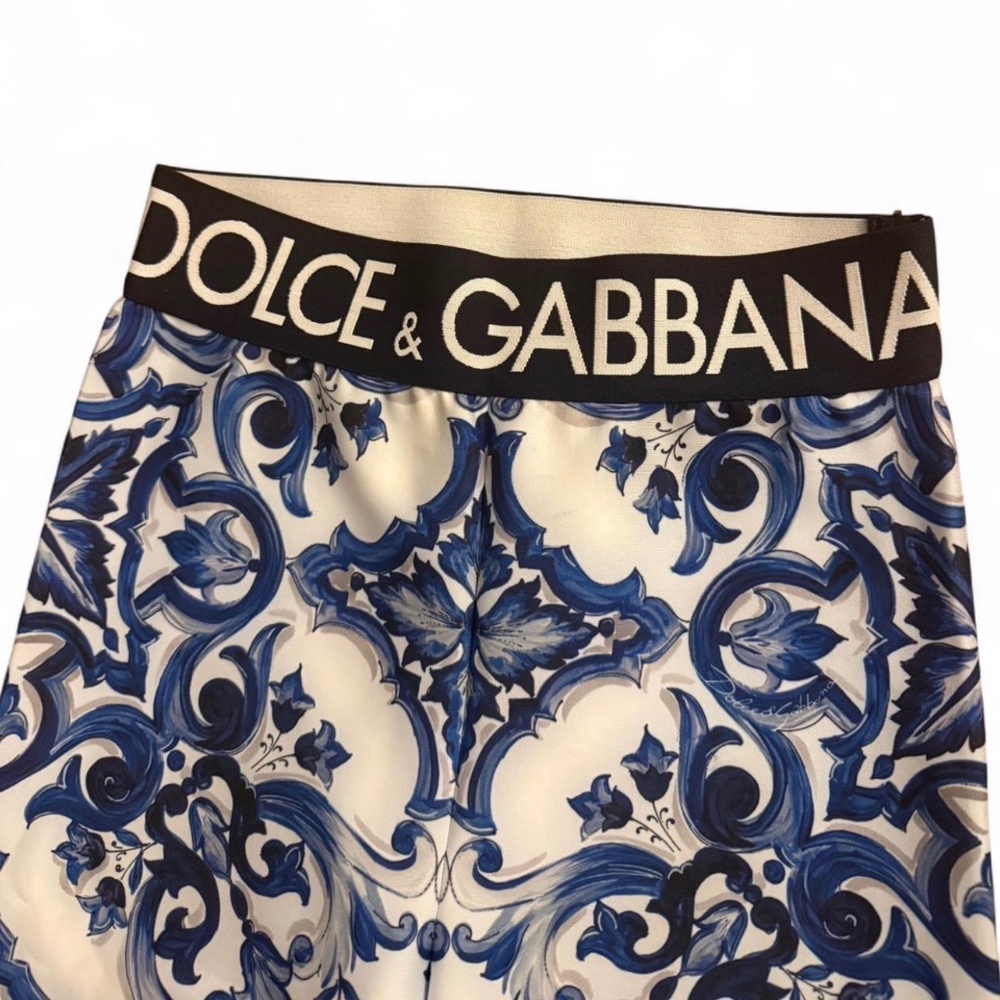 Dolce & Gabbana silk leggings